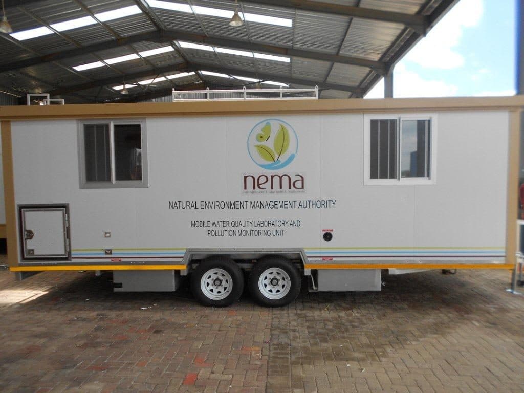 NEMA mobile water quality laboratory and pollution monitoring unit